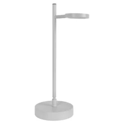 Ladattava LED-pöytävalaisin Lupa, valkoinen, korkeus 45 cm, metalli,
