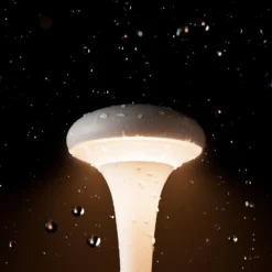 Ladattava LED-pöytävalaisin Nudrop mini, grafiitinharmaa, IP54, himmennettävissä