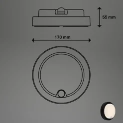 Ladattava LED-ulkoseinävalaisin 3765015, anturi, musta