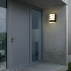 Ladattava LED-ulkoseinävalaisin 3795015, musta, anturi, IP44