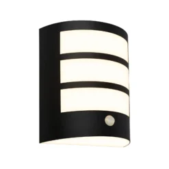 Ladattava LED-ulkoseinävalaisin 3795015, musta, anturi, IP44