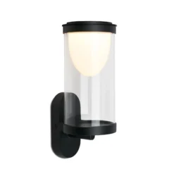 Ladattava LED-ulkoseinävalaisin 3930015, musta, kosketushimmennin