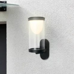 Ladattava LED-ulkoseinävalaisin 3930015, musta, kosketushimmennin