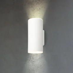 Ladattava LED-ulkoseinävalaisin 3786016, valkoinen, kosketushimmennin, ylös/alas