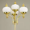 4-lamp. lattiavalaisin Delia, kiillotettu messinki
