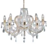 8-lamp. messinkinen MARIE THERESE -kattokruunu