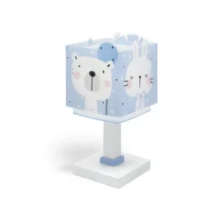 Lasten pöytälamppu Baby Jungle, sininen, G4, leveys 14 cm