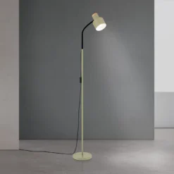 Lattiavalaisin Gili, teräs, vaaleanvihreä, korkeus 150 cm, E27