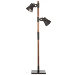 Lattiavalaisin Plow, 2 spottia, musta/puu tumma