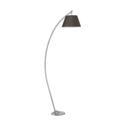 Lattiavalaisin Sinea, hopea/musta, korkeus 110 cm, rauta, tekstiili