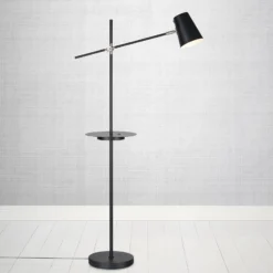 Lattiavalo Linear, sis. USB-latausaseman, musta