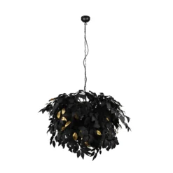 Leavy-riippuvalaisin, musta/kulta, Ø 70 cm, muovia