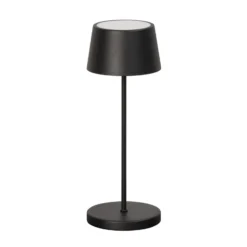 LED-akkukäyttöinen LED-pöytälamppu Asena Pro hiekanmusta, 30 cm metalli IP54