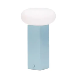 LED-akkukäyttöinen LED-pöytälamppu LOW, sininen, korkeus 20 cm, metalli,