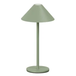 LED-akkukäyttöinen LED-pöytälamppu Prato, salviavihreä Korkeus 25 cm Metalli