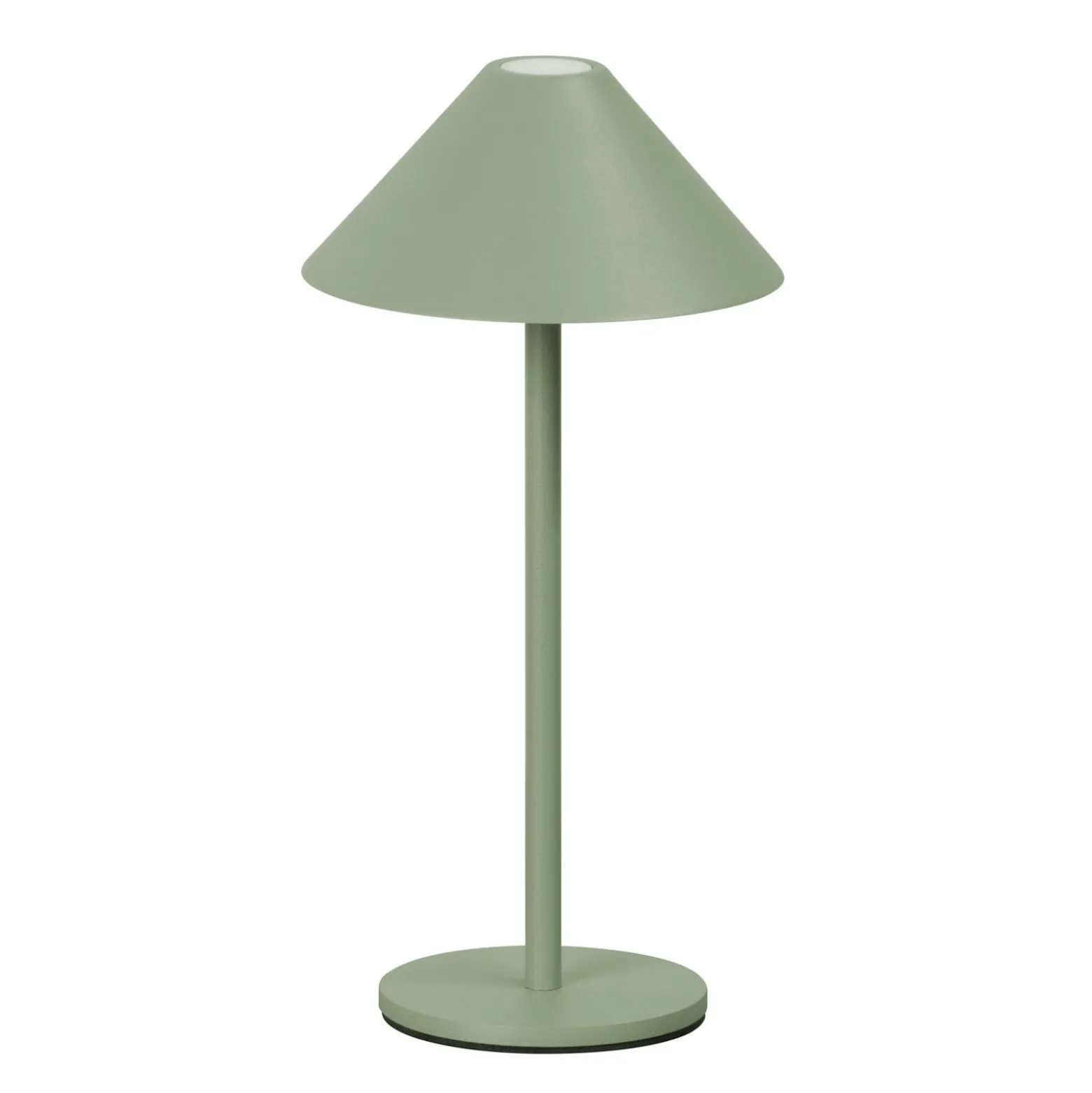 LED-akkukäyttöinen LED-pöytälamppu Prato, salviavihreä Korkeus 25 cm Metalli