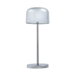 LED-akkukäyttöinen LED-pöytälamppu Quill, kromi, 6 kpl, latausasema