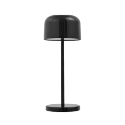 LED-akkukäyttöinen LED-pöytälamppu Quill, musta, 6 kpl, latausasema