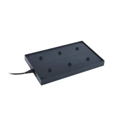 LED-akkukäyttöinen LED-pöytälamppu Quill, musta, 6 kpl, latausasema