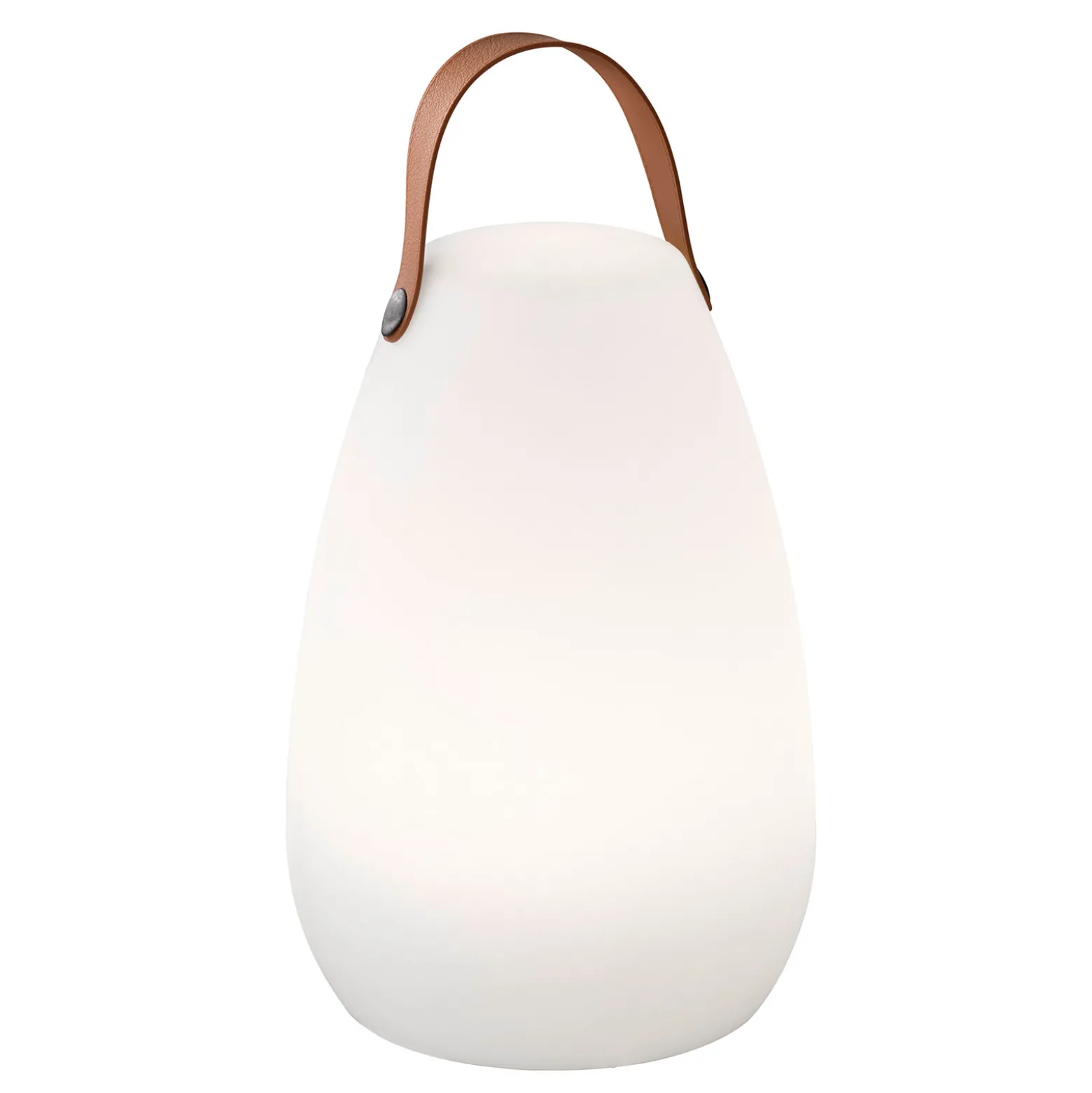 LED-akkukäyttöinen LED-pöytävalaisin Ruby, Ø 18 cm, valkoinen, IP44,