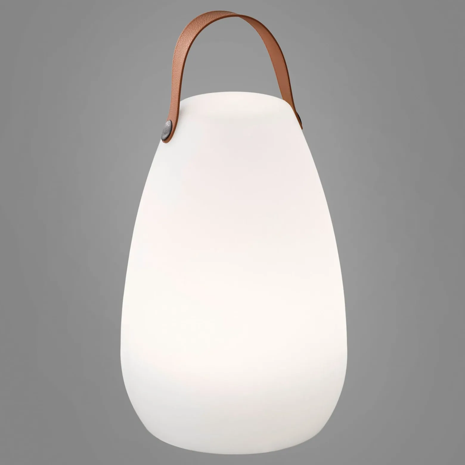 LED-akkukäyttöinen LED-pöytävalaisin Ruby, Ø 18 cm, valkoinen, IP44,