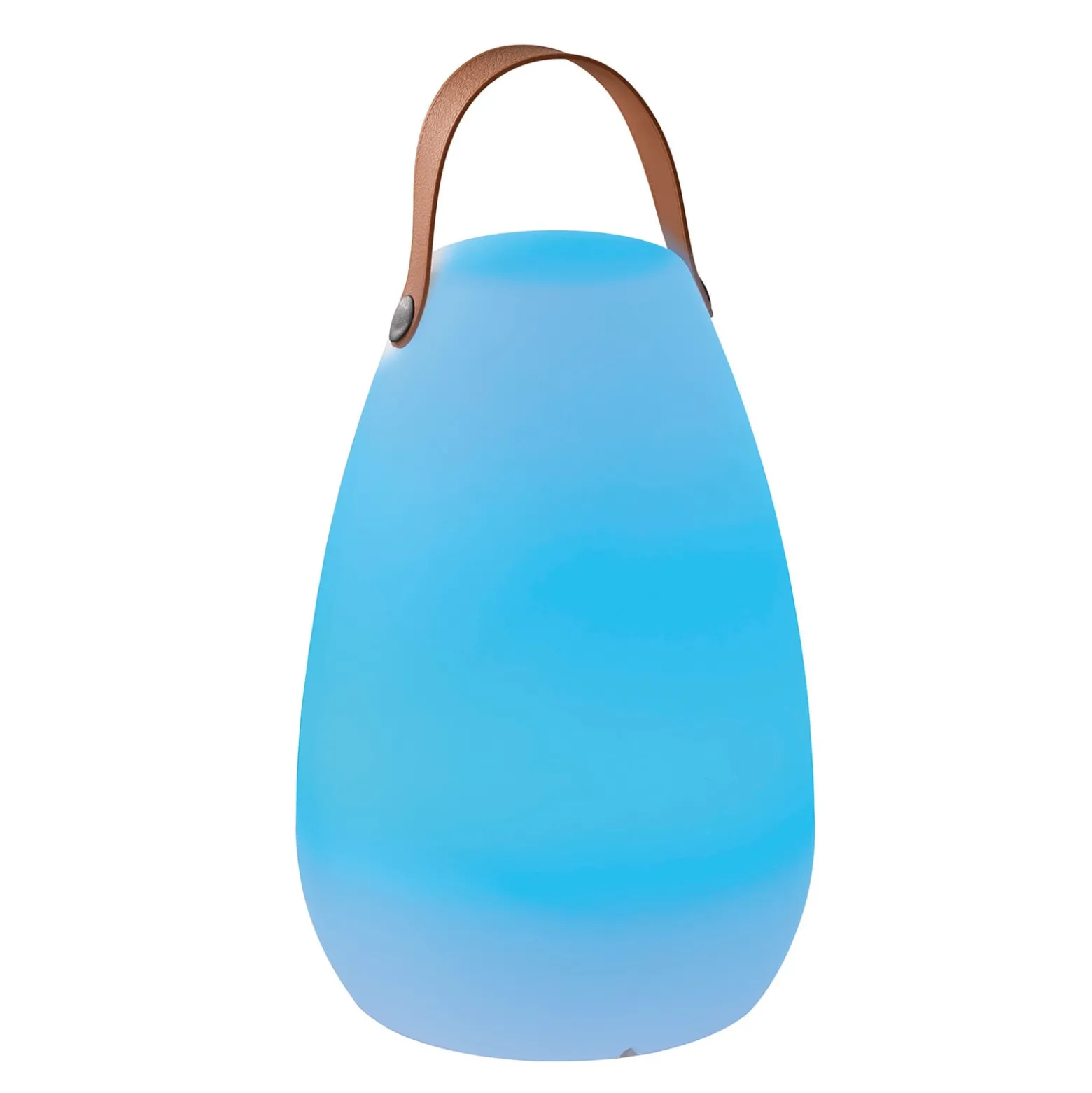 LED-akkukäyttöinen LED-pöytävalaisin Ruby, Ø 18 cm, valkoinen, IP44,