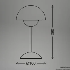 LED-akkukäyttöinen pöytävalaisin Kugle, valkoinen, metalli, IP44, himmennettävä