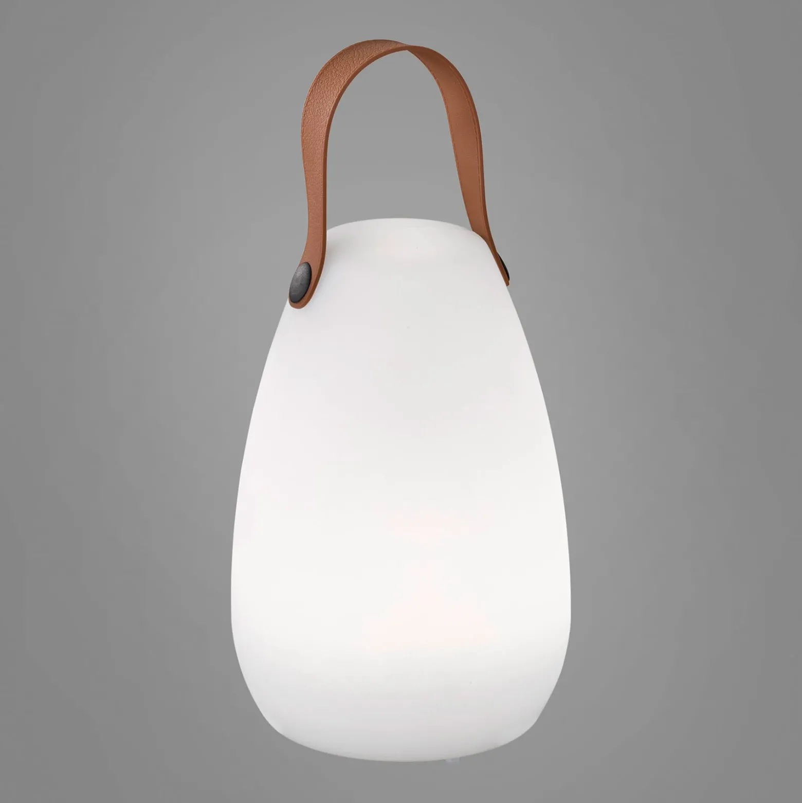 LED-akkukäyttöinen pöytävalaisin Ruby, Ø 14 cm, valkoinen, IP44,