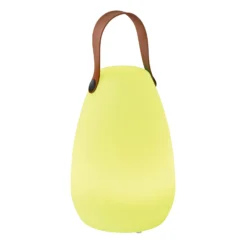 LED-akkukäyttöinen pöytävalaisin Ruby, Ø 14 cm, valkoinen, IP44,