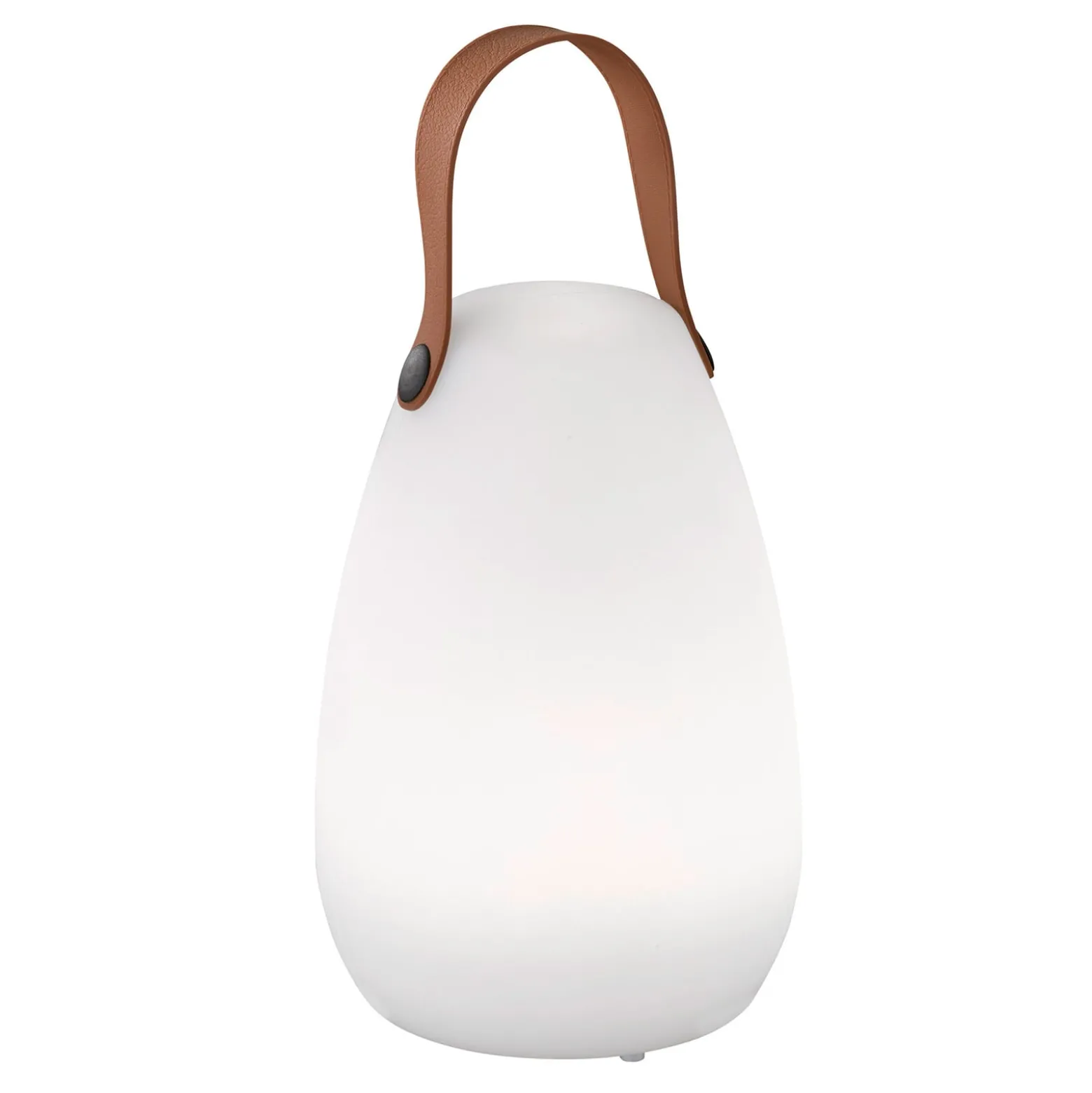 LED-akkukäyttöinen pöytävalaisin Ruby, Ø 14 cm, valkoinen, IP44,