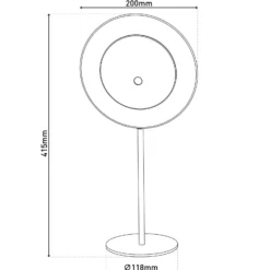 LED-akkukäyttöinen pöytävalaisin Solan, musta/valkoinen, aurinkoenergia, IP54
