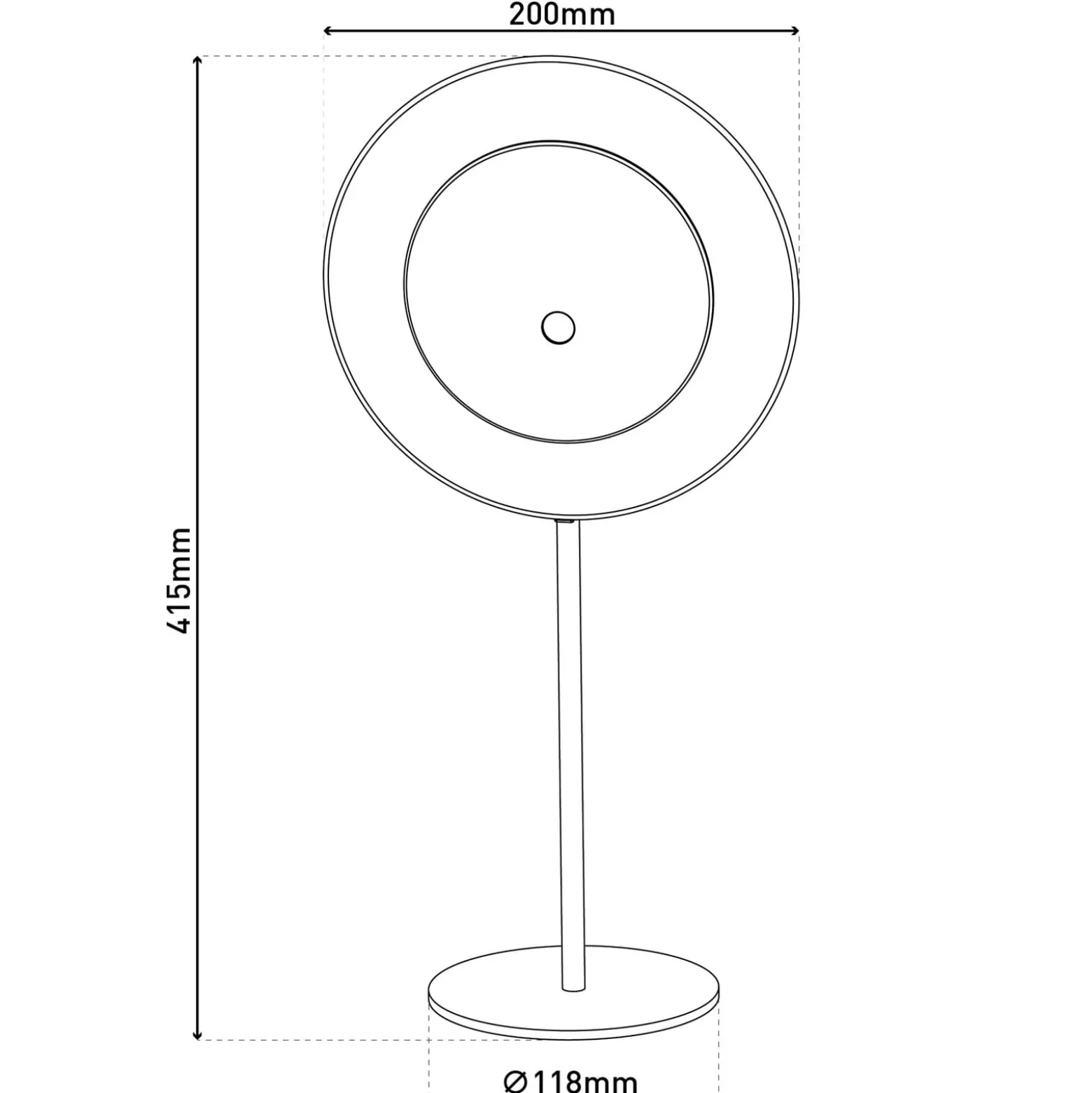LED-akkukäyttöinen pöytävalaisin Solan, musta/valkoinen, aurinkoenergia, IP54