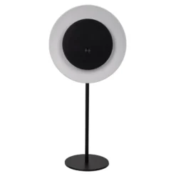 LED-akkukäyttöinen pöytävalaisin Solan, musta/valkoinen, aurinkoenergia, IP54