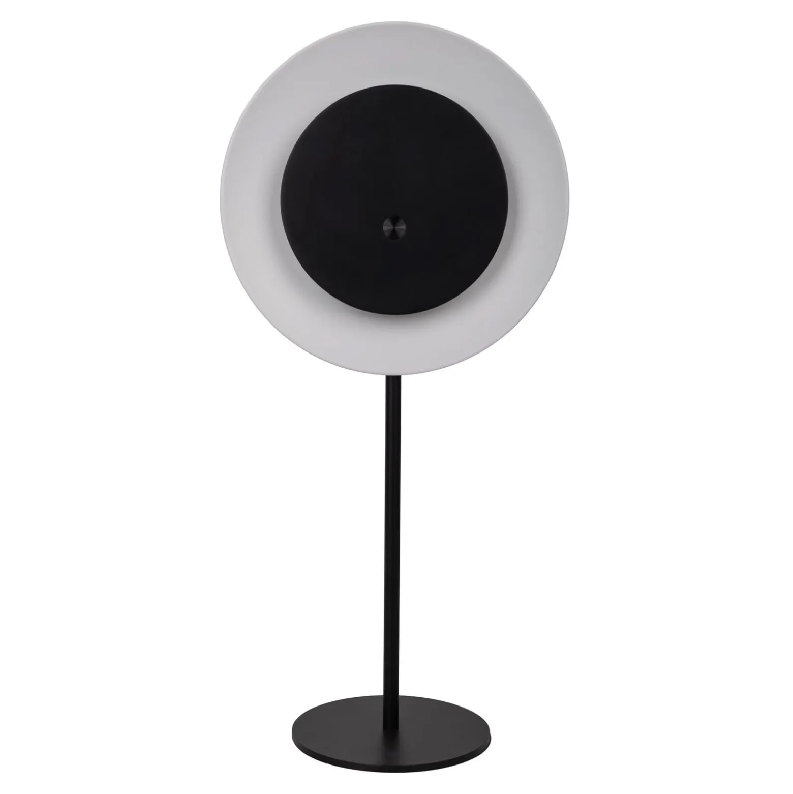 LED-akkukäyttöinen pöytävalaisin Solan, musta/valkoinen, aurinkoenergia, IP54