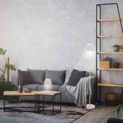 LED-akku-maavalaisin Brilo unplugged Riffle, valkoinen, kosketusdimmeri