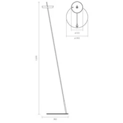LED-akku-maavalaisin Mahina, musta, korkeus 130 cm, metalli, CCT