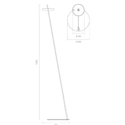 LED-akku-maavalaisin Mahina, musta, korkeus 130 cm, metalli, CCT