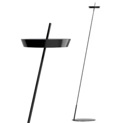 LED-akku-maavalaisin Mahina, musta, korkeus 130 cm, metalli, CCT