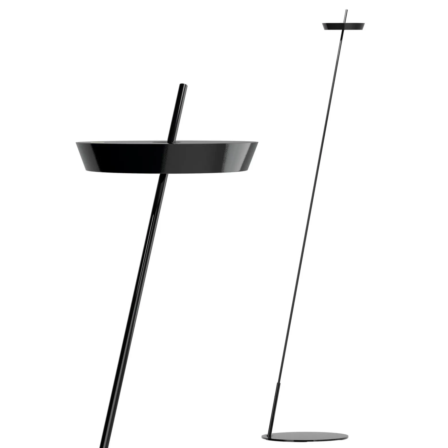 LED-akku-maavalaisin Mahina, musta, korkeus 130 cm, metalli, CCT