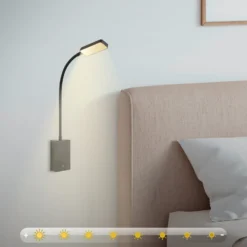 LED-akku-pöytälamppu Cielo, musta, korkeus 56 cm, muovi