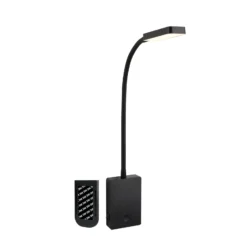 LED-akku-pöytälamppu Cielo, musta, korkeus 56 cm, muovi
