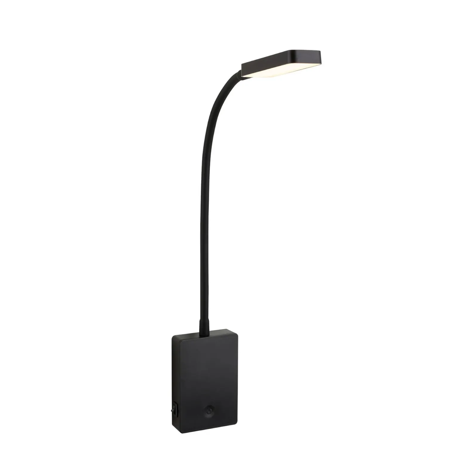 LED-akku-pöytälamppu Cielo, musta, korkeus 56 cm, muovi