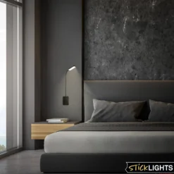 LED-akku-pöytälamppu Cielo, musta, korkeus 56 cm, muovi