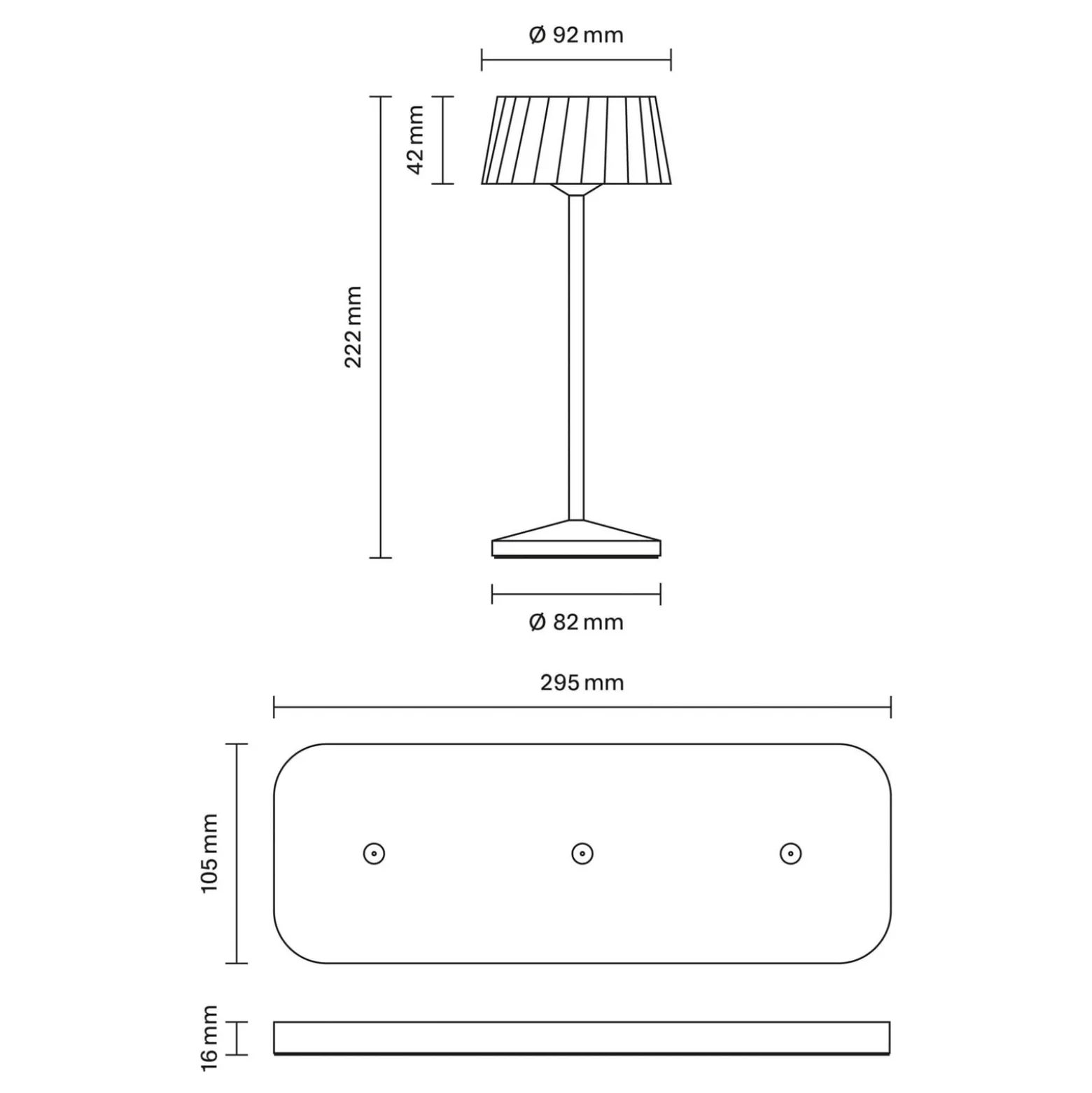 LED-akku-pöytälamppu Facetta, 3 kpl, valkoinen, 22 cm, IP44