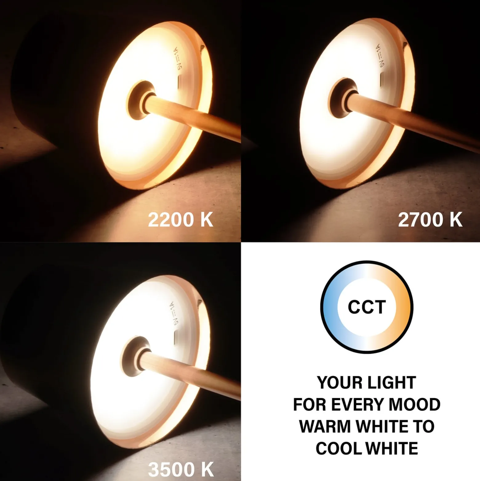LED-akku-pöytälamppu Roxi, kuparinen, metalli, IP54, himmennin