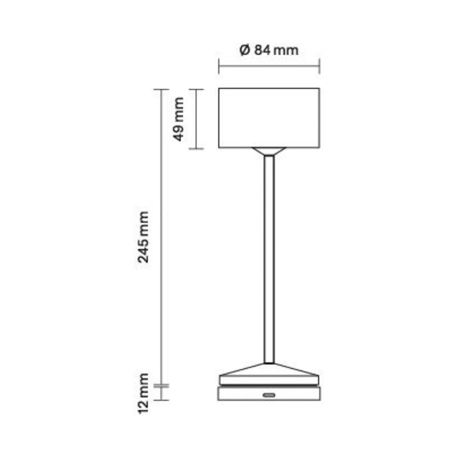 LED-akku-pöytälamppu Veluna, beige, korkeus 25 cm, IP44, himmennettävä CCT