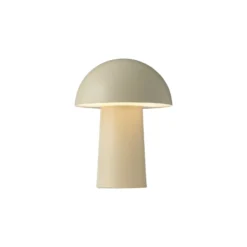 LED-akkupöytävalaisin Faye Portable, beige, himmennettävä, USB