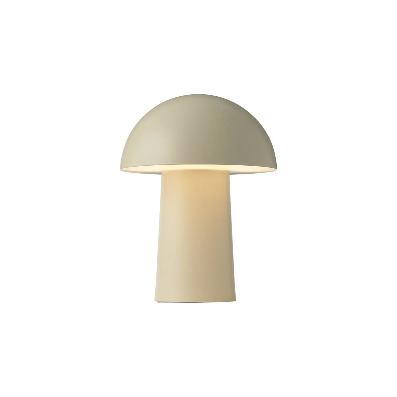 LED-akkupöytävalaisin Faye Portable, beige, himmennettävä, USB