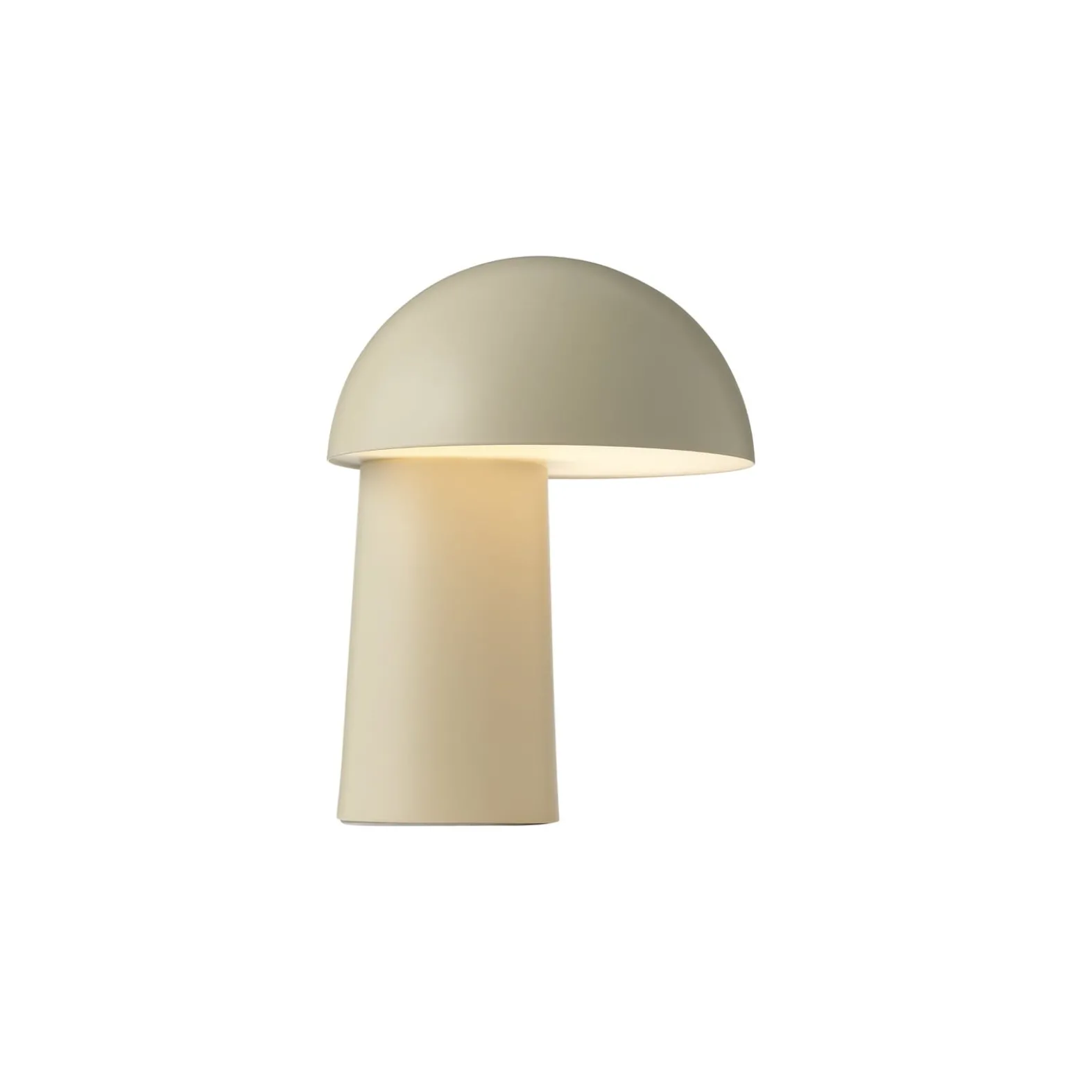 LED-akkupöytävalaisin Faye Portable, beige, himmennettävä, USB