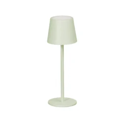 LED-akku-pöytävalaisin Roxi, mintunvihreä, metalli, IP54, himmennin
